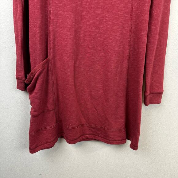 Horny Toad Hideout Cowl Neck Long Sleeve Dress Small Red - Picture 4 of 12